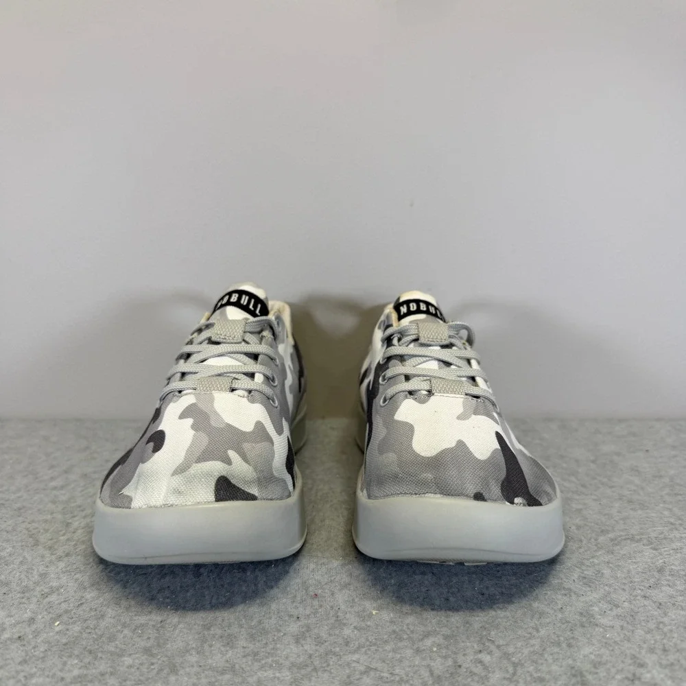 NOBULL Womens Shoes Size 8.5 Canvas Trainer Camo Grey White Athletic Sneakers